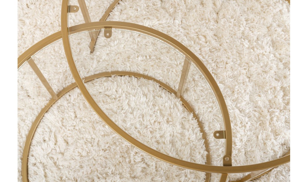 Set masuta de cafea, Tokyo, Aur, 80 x 43 x 80 cm