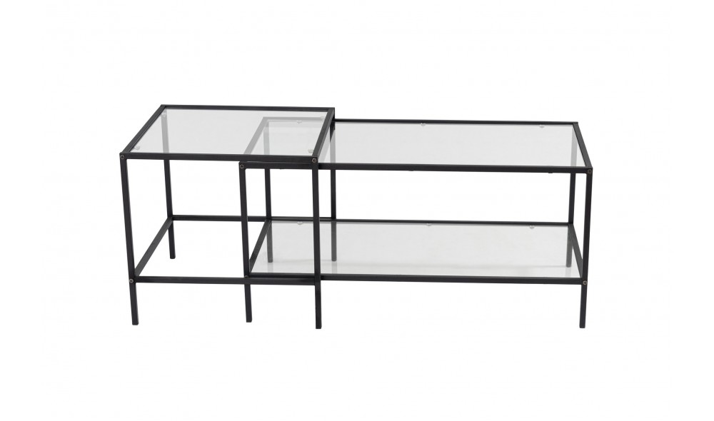 Set masuta de cafea, Sevay, Negru, 90 x 49 x 45 cm