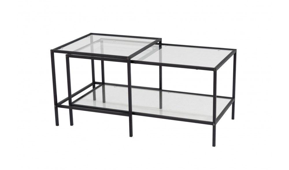 Set masuta de cafea, Sevay, Negru, 90 x 49 x 45 cm