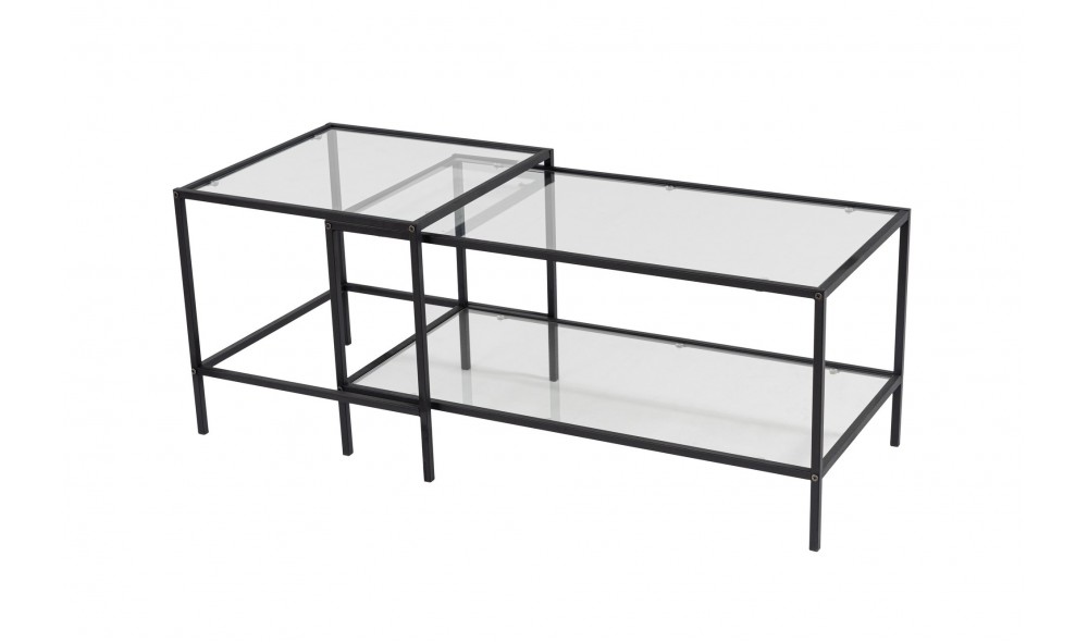 Set masuta de cafea, Sevay, Negru, 90 x 49 x 45 cm