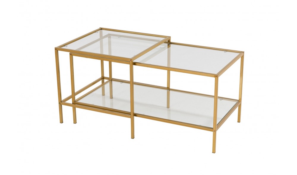 Set masuta de cafea, Sevay, Aur, 90 x 49 x 45 cm