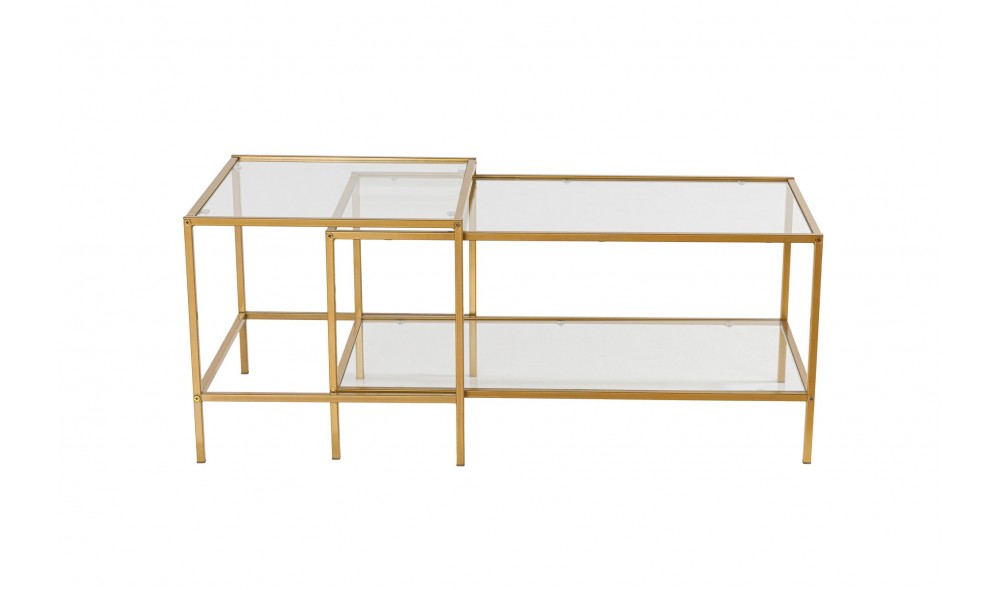 Set masuta de cafea, Sevay, Aur, 90 x 49 x 45 cm