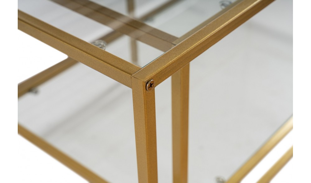 Set masuta de cafea, Sevay, Aur, 90 x 49 x 45 cm