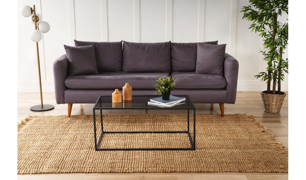 Masuta de cafea, Lizbon, Negru, 90 x 40 x 50 cm