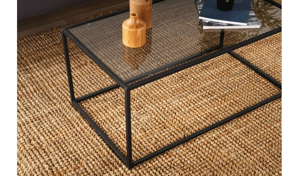 Masuta de cafea, Lizbon, Negru, 90 x 40 x 50 cm