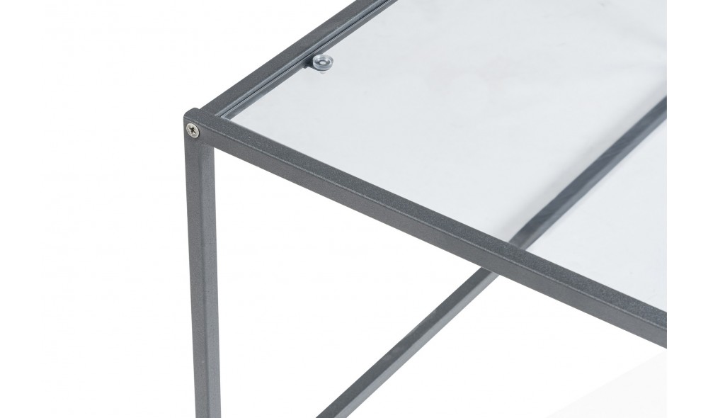 Masuta de cafea, Lizbon, Negru, 90 x 40 x 50 cm