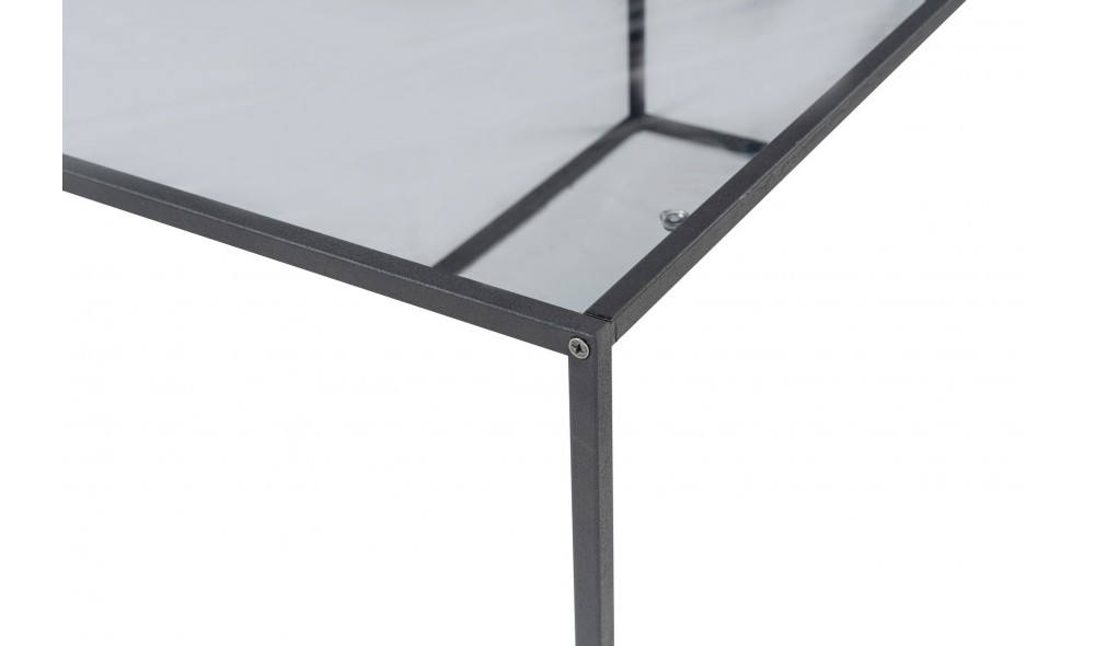 Masuta de cafea, Lizbon, Negru, 90 x 40 x 50 cm