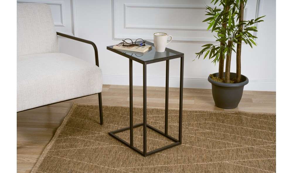 Masa laterala, Alaska C, Negru, 30 x 60 x 40 cm