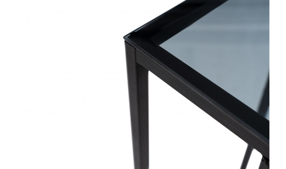 Masa laterala, Alaska C, Negru, 30 x 60 x 40 cm