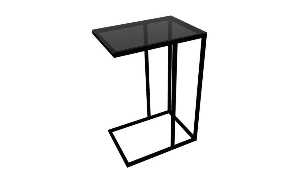 Masa laterala, Alaska C, Negru, 30 x 60 x 40 cm