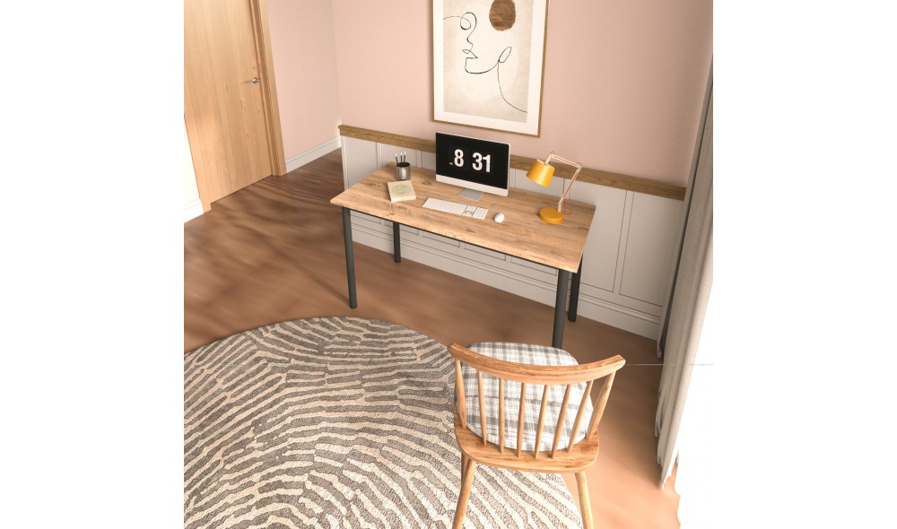 Birou de studiu, Viva, StejarNegru, 140 x 78 x 55 cm