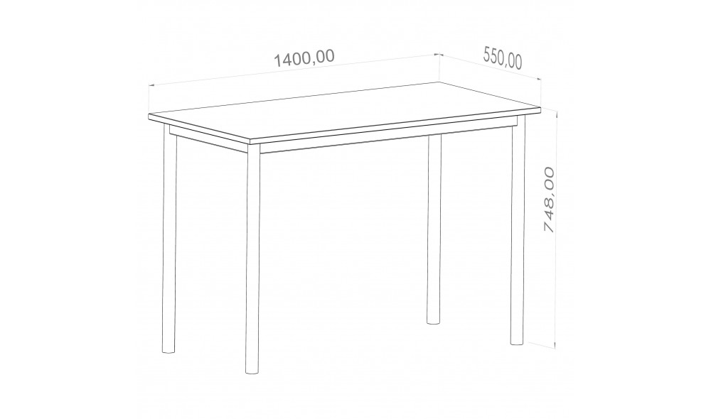 Birou de studiu, Viva, StejarNegru, 140 x 78 x 55 cm