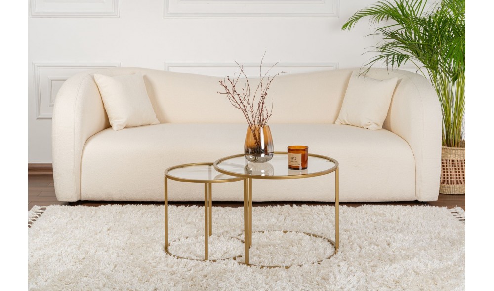 Set masuta de cafea, Tokyo, Aur, 60 x 43 x 60 cm