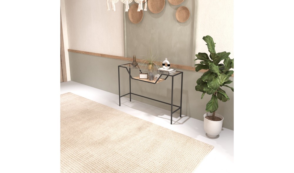 Consola, Lala, Negru, 100 x 76 x 30 cm