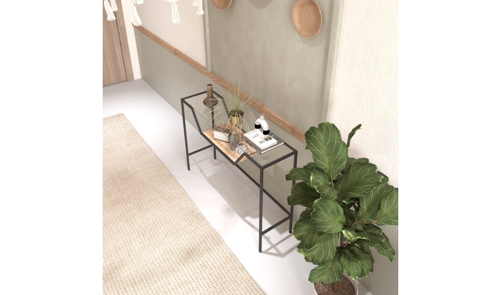 Consola, Lala, Negru, 100 x 76 x 30 cm