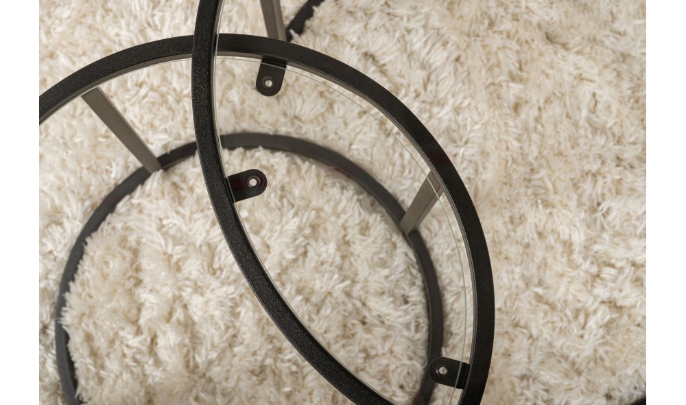 Set masuta de cafea, Tokyo, Negru, 60 x 43 x 60 cm