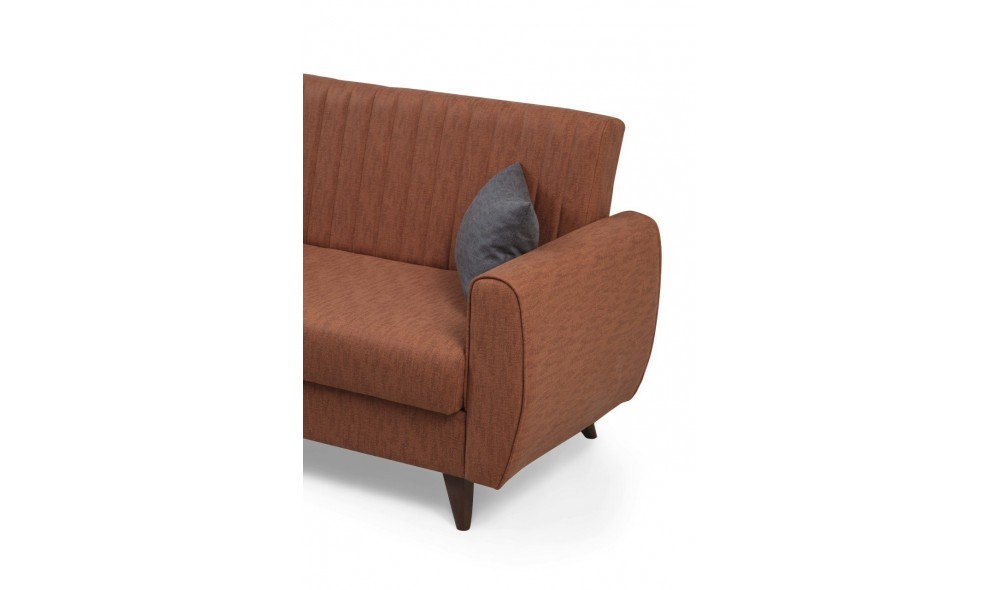 Canapea extensibila cu 2 locuri, Alkon - Tile Red, 158 x 86 x 77 cm