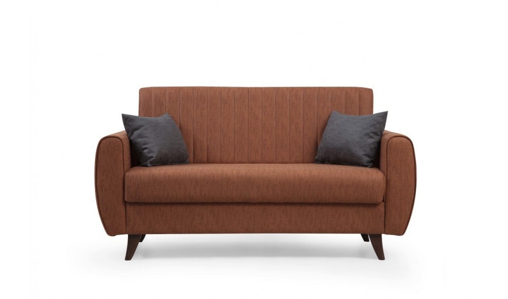 Canapea extensibila cu 2 locuri, Alkon - Tile Red, 158 x 86 x 77 cm