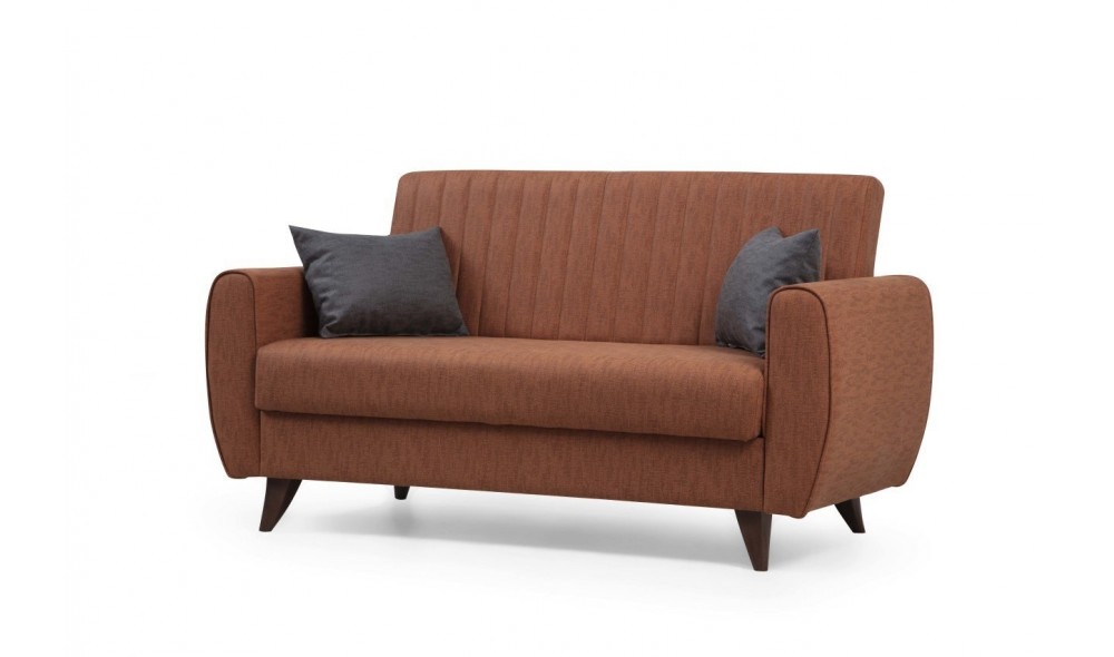 Canapea extensibila cu 2 locuri, Alkon - Tile Red, 158 x 86 x 77 cm