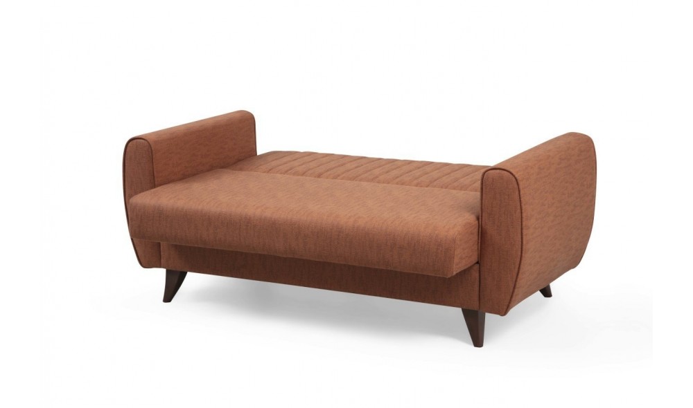 Canapea extensibila cu 2 locuri, Alkon - Tile Red, 158 x 86 x 77 cm