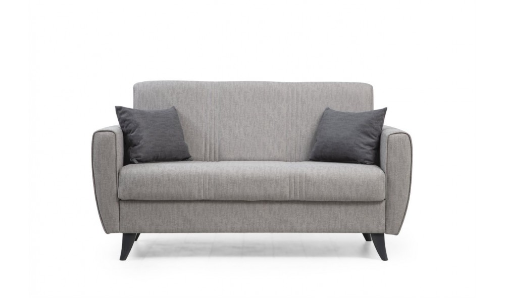 Canapea extensibila cu 2 locuri, Zaden - Gri deschis, 153 x 86 x 77 cm