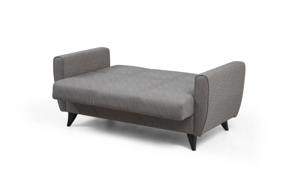 Canapea extensibila cu 2 locuri, Zaden - Gri deschis, 153 x 86 x 77 cm