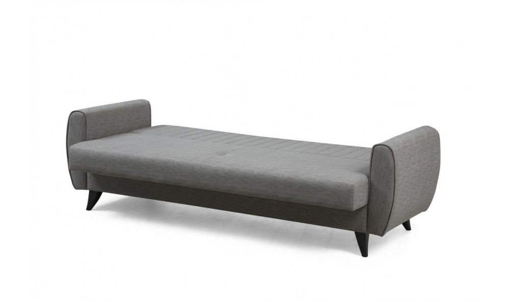 Canapea extensibila cu 3 locuri, Alkon - Gri deschis, 214 x 86 x 77 cm