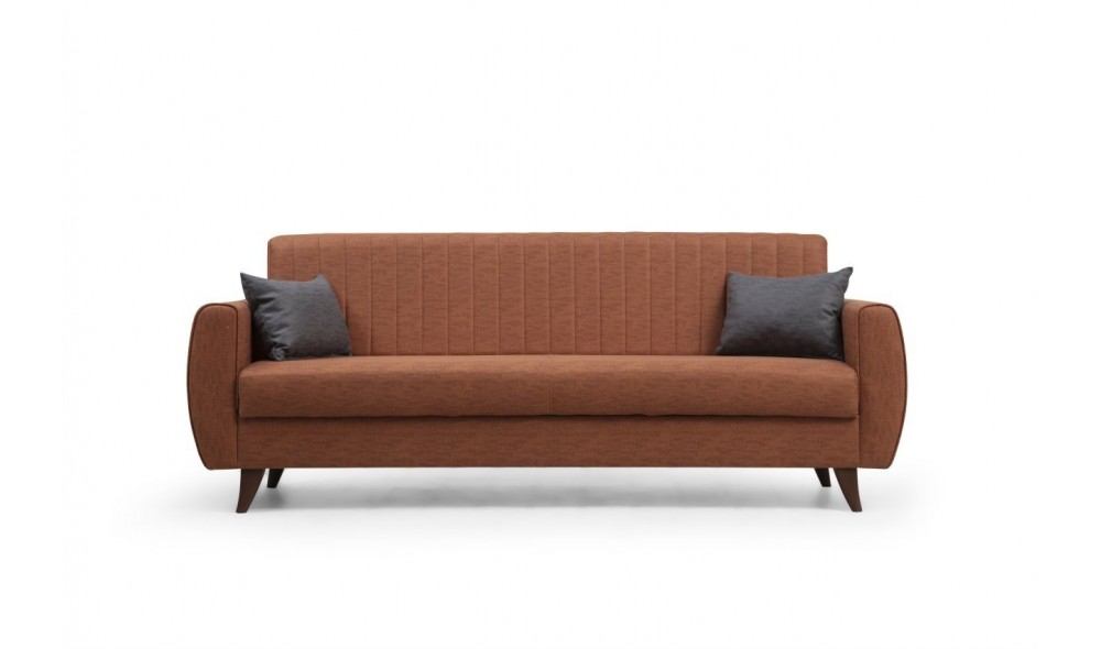 Canapea extensibila cu 3 locuri, Alkon - Tile Red, 214 x 86 x 77 cm