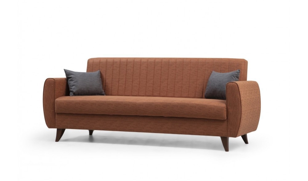 Canapea extensibila cu 3 locuri, Alkon - Tile Red, 214 x 86 x 77 cm