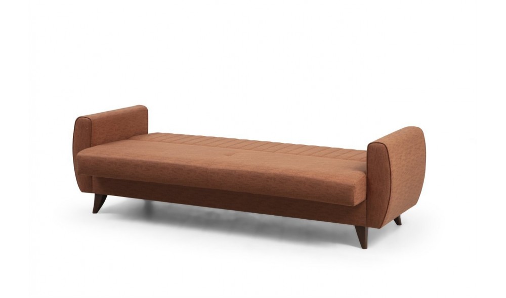 Canapea extensibila cu 3 locuri, Alkon - Tile Red, 214 x 86 x 77 cm