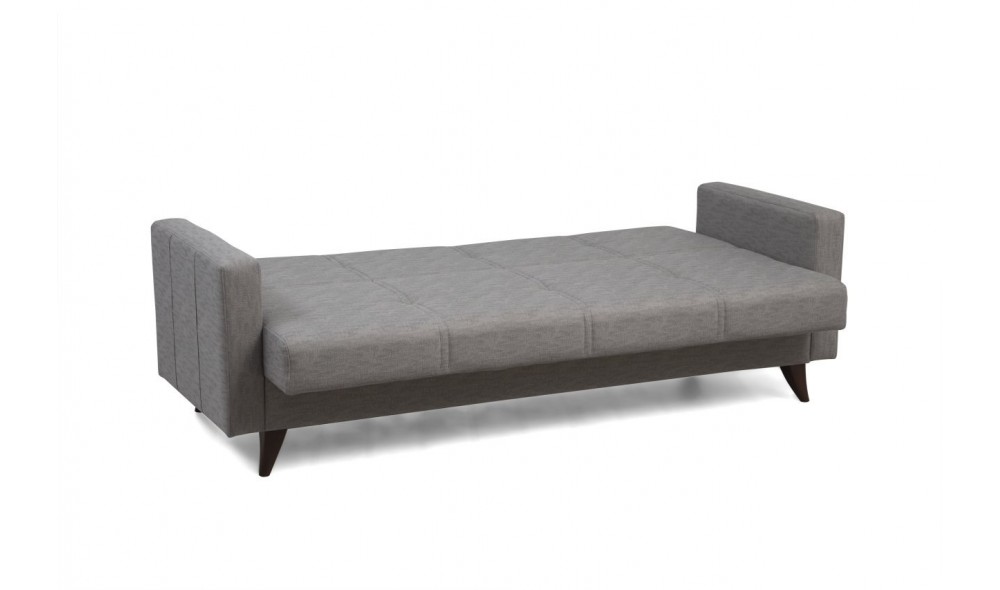 Canapea extensibila cu 3 locuri, Polya - Gri deschis, 205 x 86 x 75 cm