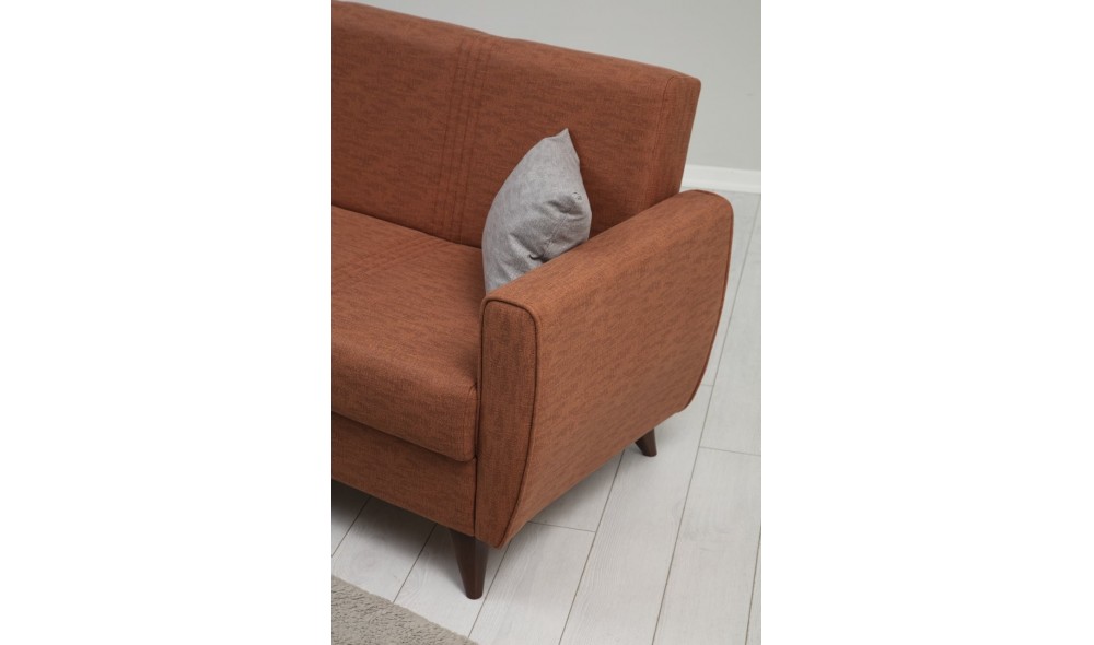 Canapea extensibila cu 3 locuri, Zaden - Tile Red, 207 x 86 x 77 cm