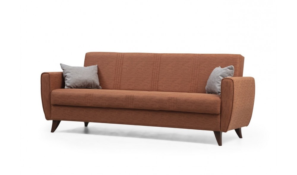 Canapea extensibila cu 3 locuri, Zaden - Tile Red, 207 x 86 x 77 cm