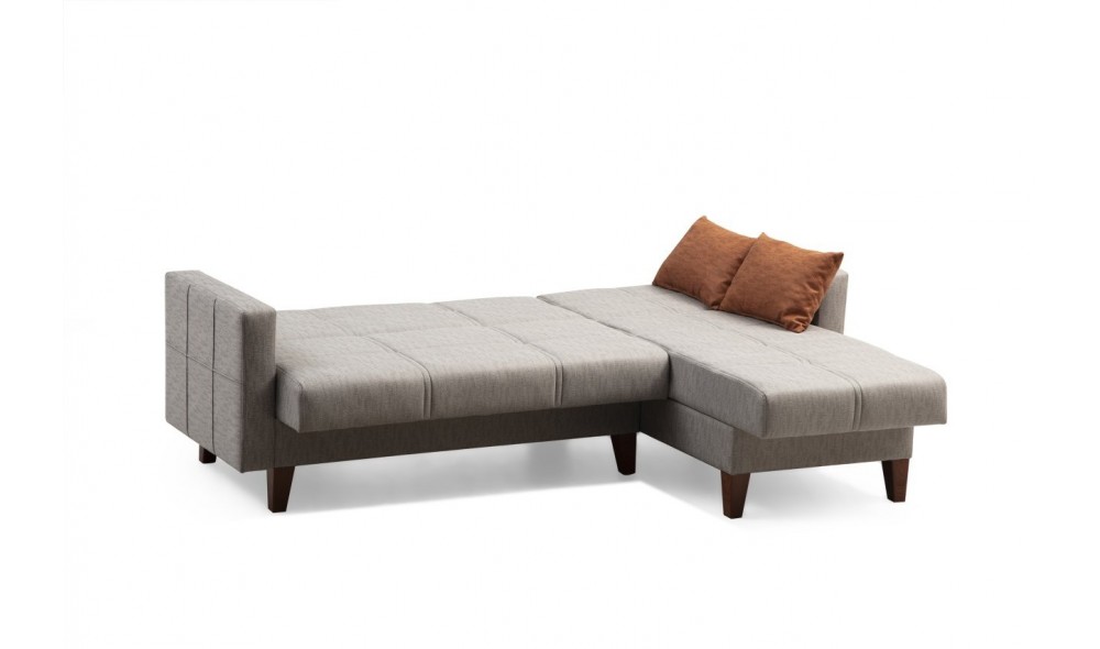 Set canapea, Polya L - Gri deschis, 216 x 86 x 130 cm