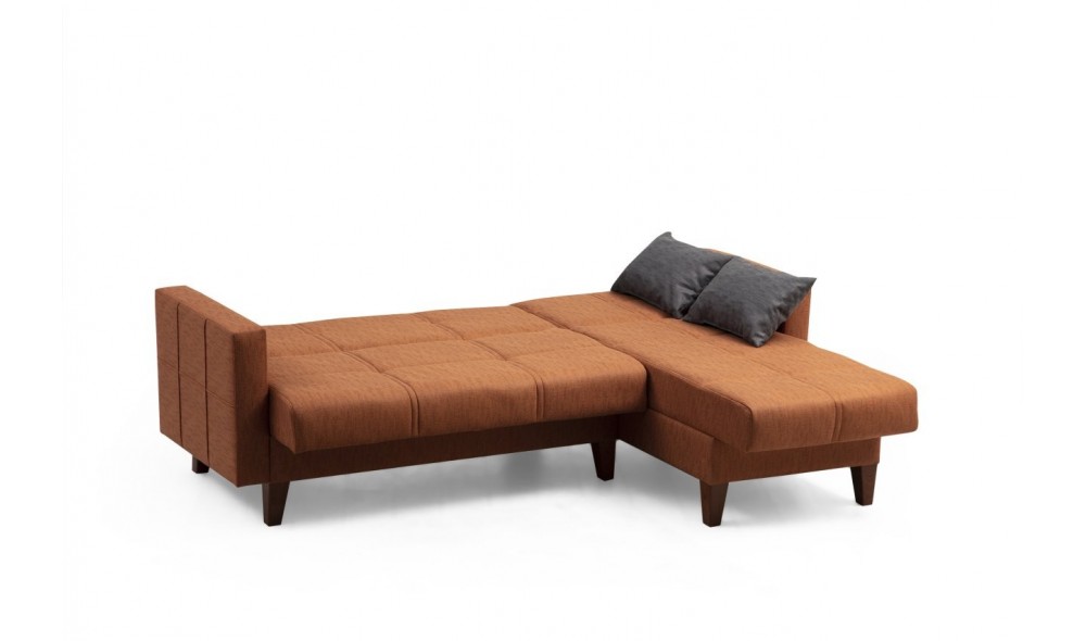 Set canapea, Polya L - Tigle Red, 216 x 86 x 130 cm