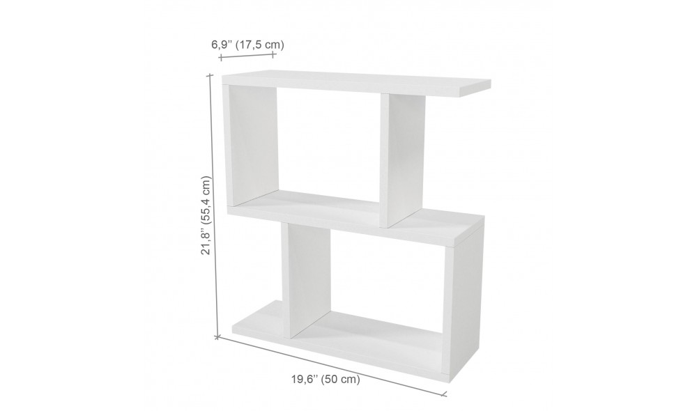 Masa laterala, Karinus, Alb, 50 x 55 x 18 cm