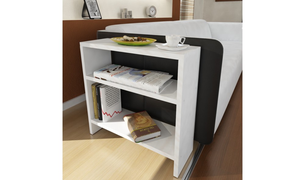 Masa laterala, Silvanus, Alb, 51 x 49 x 18 cm