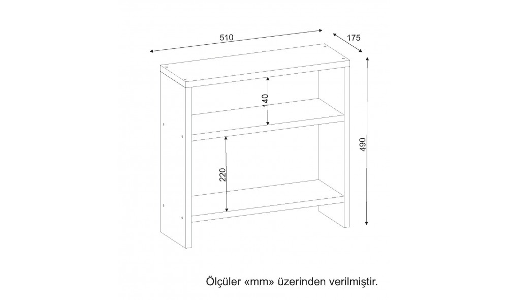 Masa laterala, Silvanus, Alb, 51 x 49 x 18 cm