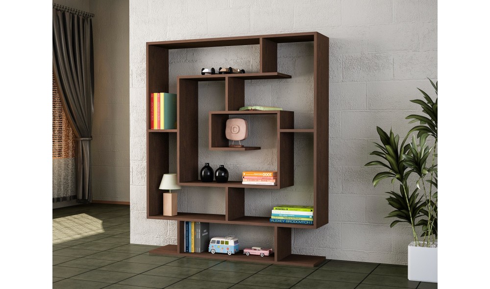 Raft de carti Sarmasik - Wenge 124 x 149 x 22 cm