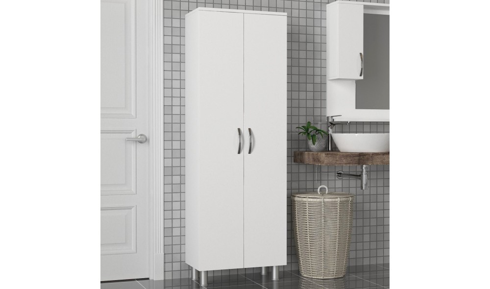 Dulap de baie, Arizona 2 Door, Alb, 59 x 162 x 32 cm