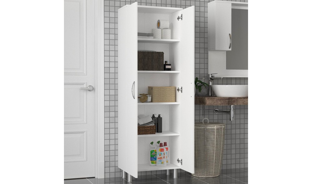 Dulap de baie, Arizona 2 Door, Alb, 59 x 162 x 32 cm