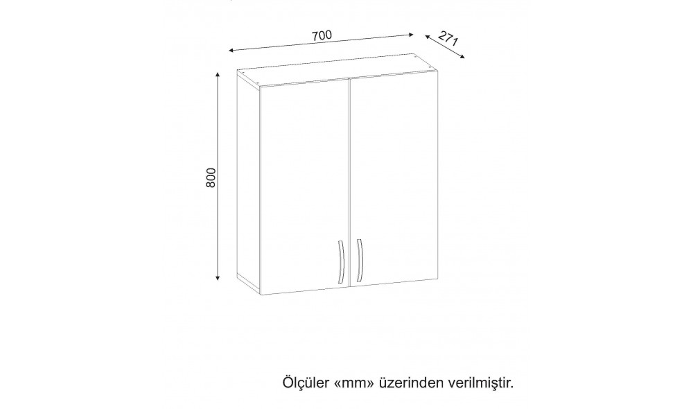 Dulap de baie, Benito Top, Alb, 70 x 80 x 27 cm