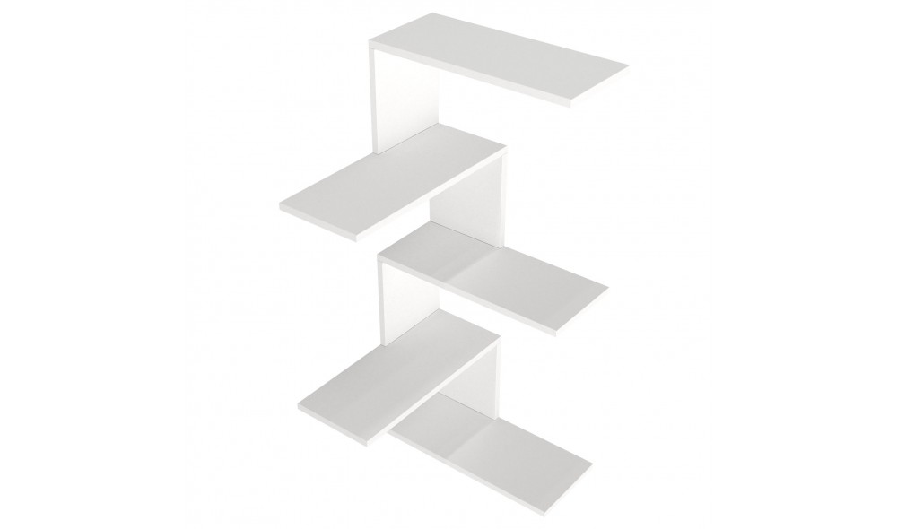 Raft de perete, Caniko, Alb, 52 x 109 x 30 cm