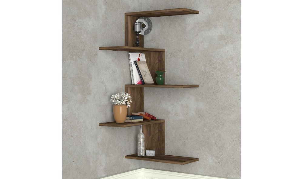 Raft de perete, Caniko, Nuc, 52 x 109 x 30 cm