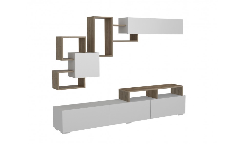 Unitate TV Elit - Alb, Nuc 210 x 46 x 36 cm