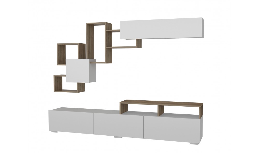 Unitate TV Elit - Alb, Nuc 210 x 46 x 36 cm