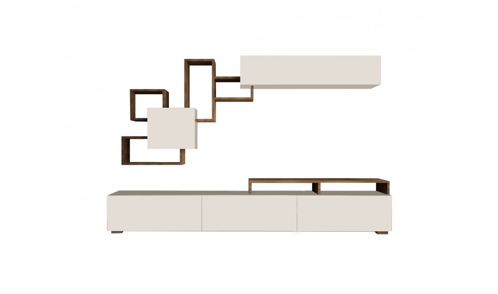 Unitate TV Elit - Alb, Nuc 210 x 46 x 36 cm