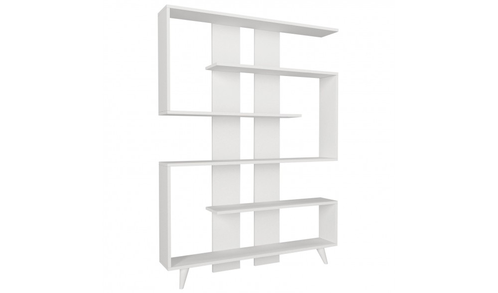 Raft pentru carti, Rain, Alb, 120 x 162 x 20 cm