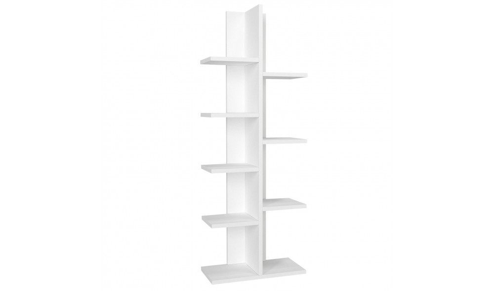 Raft pentru carti, Tree, Alb, 45 x 122 x 22 cm