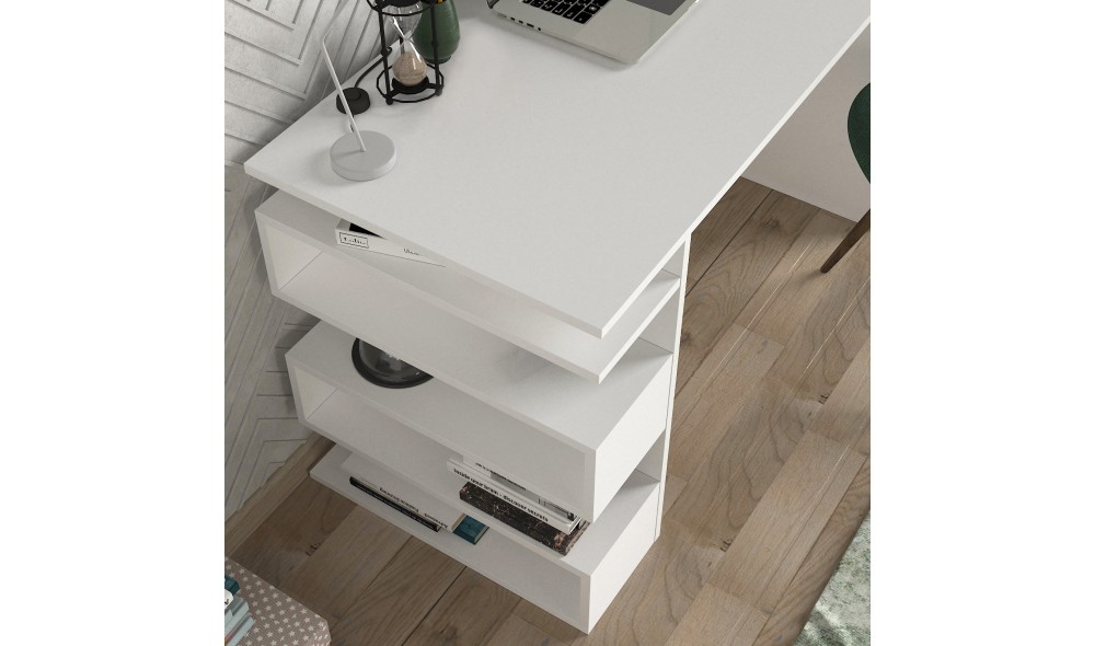 Birou de studiu, Snake, Alb, 120 x 75 x 60 cm